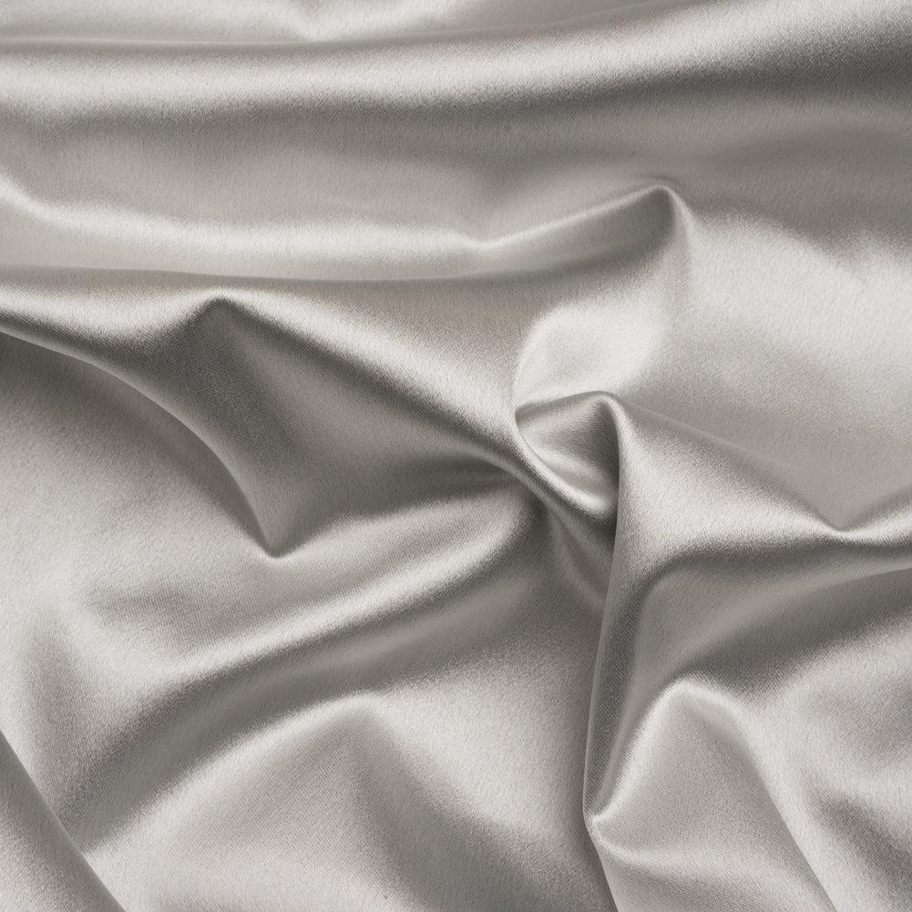 Stretch Satin Made in Italy - Silver with Black Backing - Premium Collection - Joann Fabrics