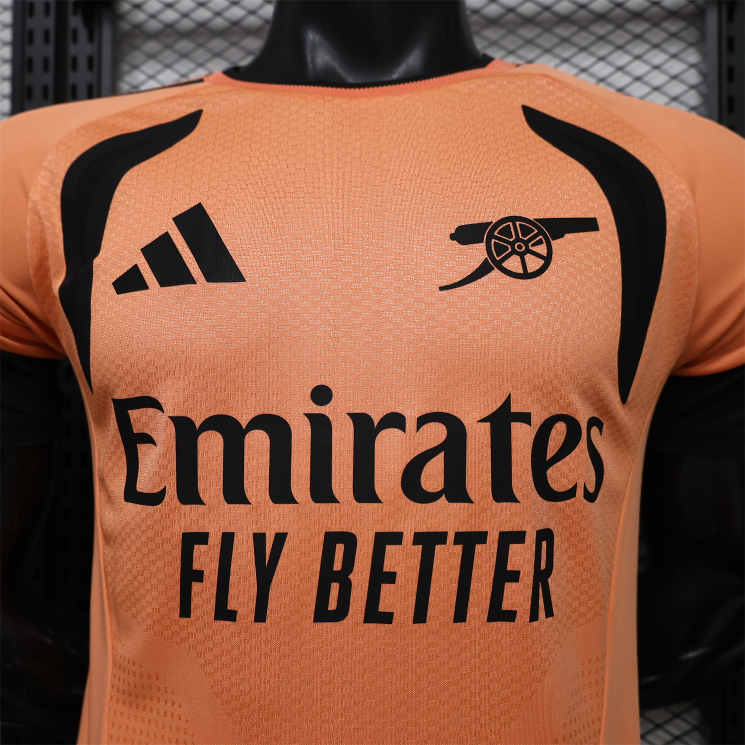 Arsenal 26-27 Orange Black Training Jersey - Player Version - UnitedFutballJersey