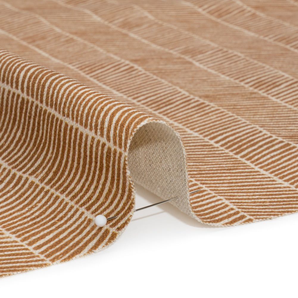Brushed Cotton and Linen Canvas - Spice Painterly Herringbone - British Imported - Joann Fabrics