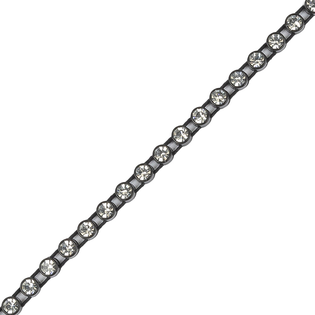 Vintage Crystal and Black Rhinestone Trimming - 3mm - Joann Fabrics