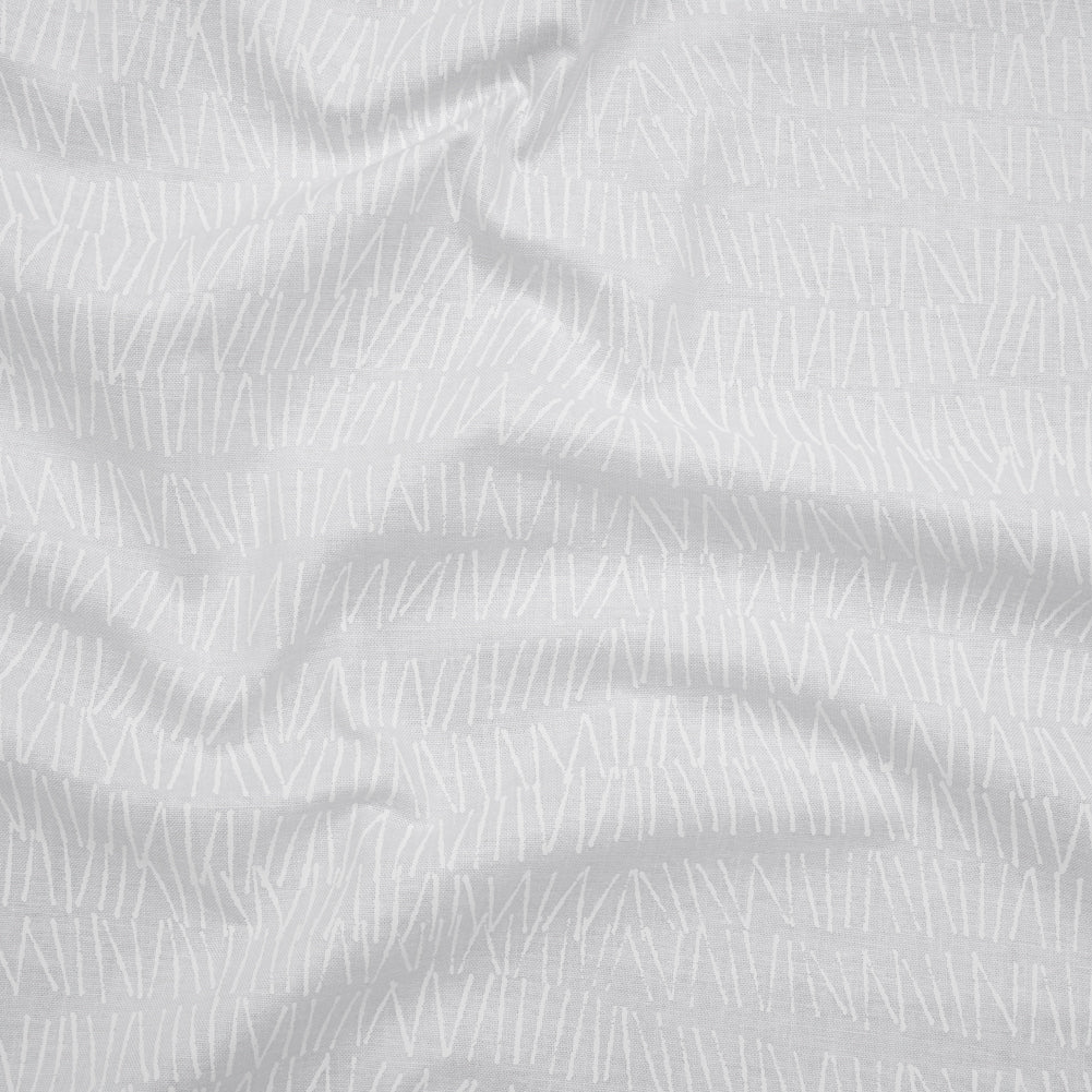 Printed Quilting Cotton by Ghazal Razavi for FIGO Studio - White on White Grass - Dovetail Collection - Joann Fabrics