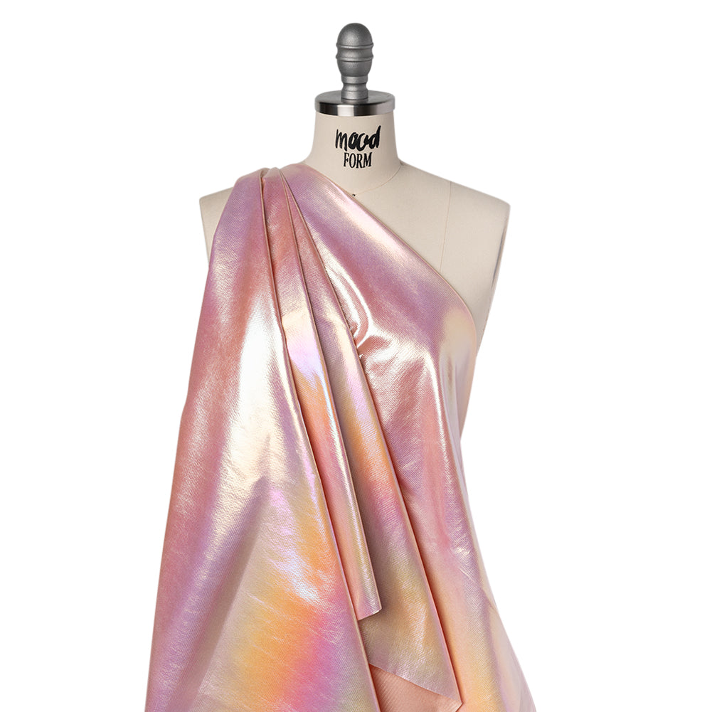 Crinkled Metallic Faux Leather - Pink and Yellow Ombre - Adriana Collection - Joann Fabrics