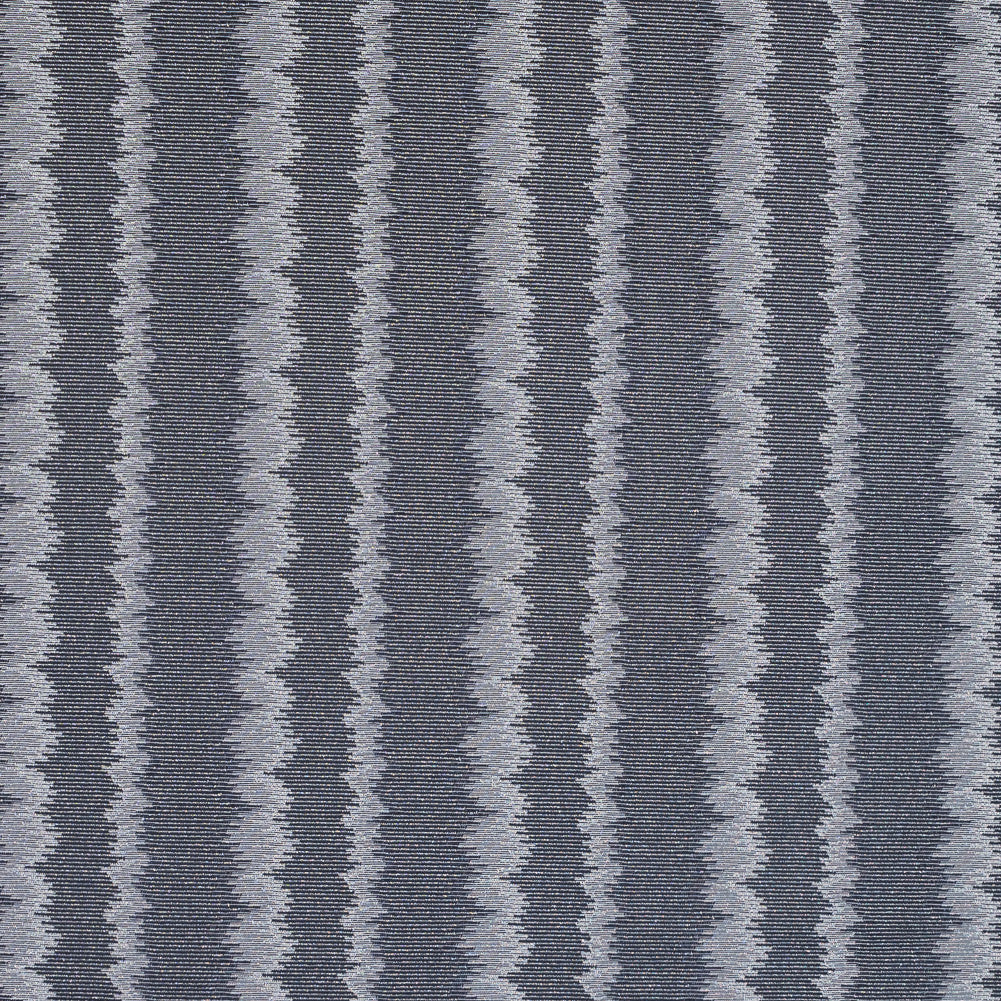 Navy and Metallic Silver Striped Stretch Knit - Joann Fabrics