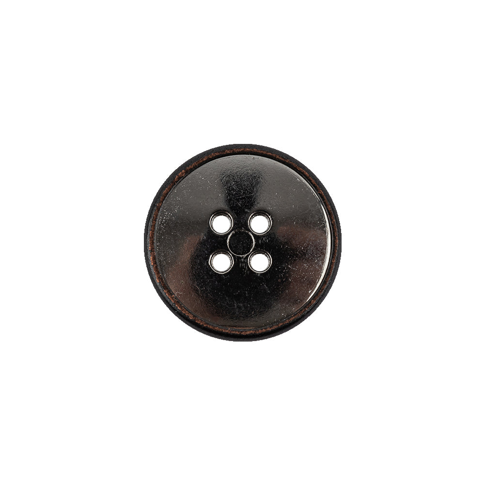 Imported Gunmetal Plated and Silver 4-Hole Copper Button - 28L/18mm - Joann Fabrics