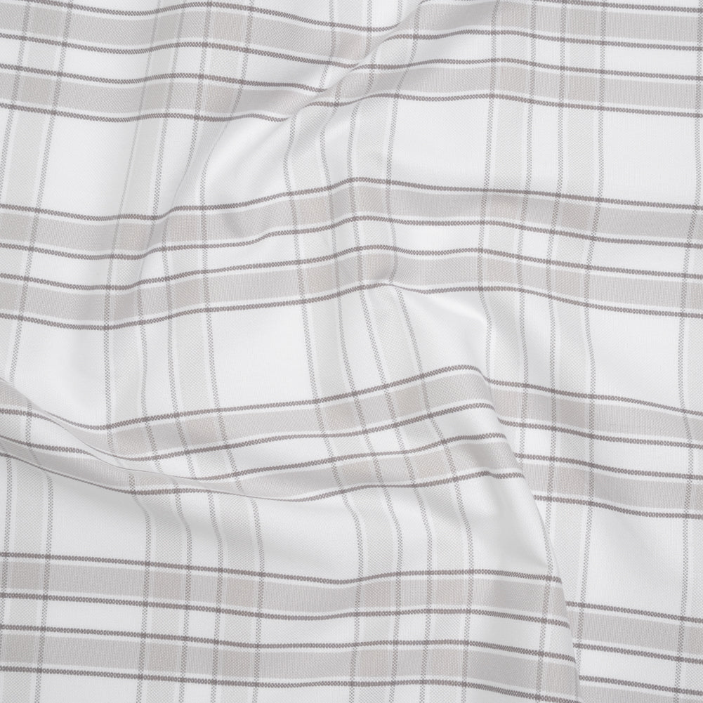 Cotton Oxford Shirting - Gray and White Plaid Check - Deadstock - Joann Fabrics