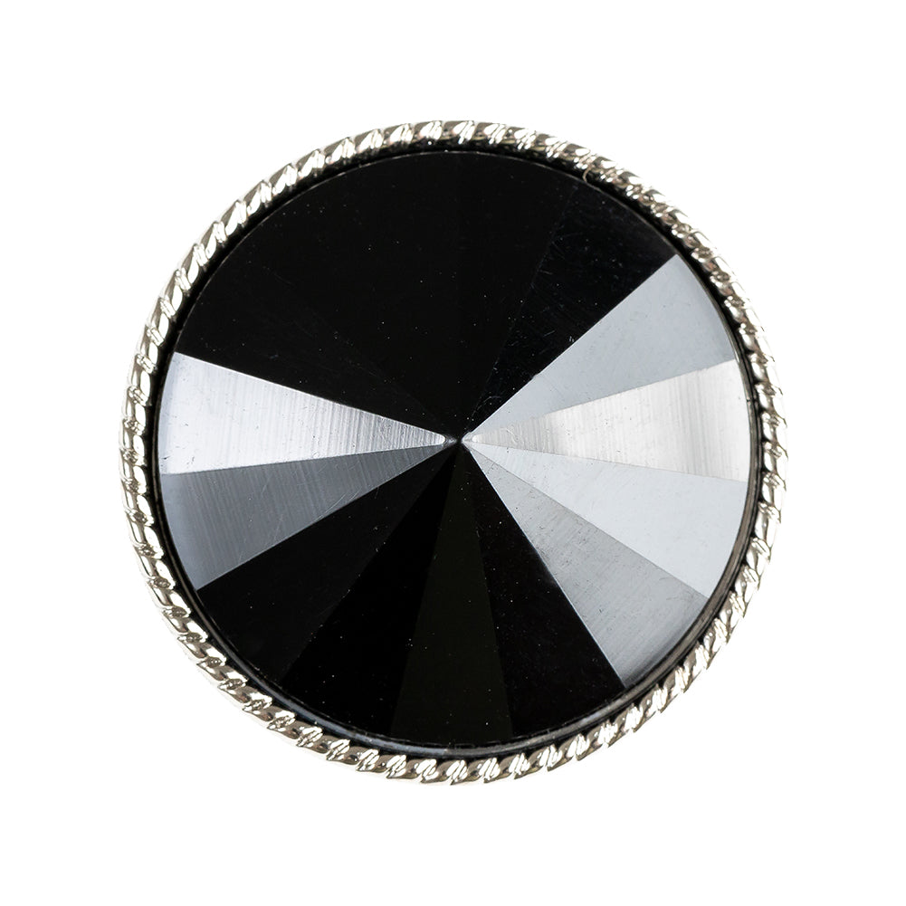 Black and Silver 2-Piece Cone-Shaped Shank Back Button - 45L/29mm - Joann Fabrics
