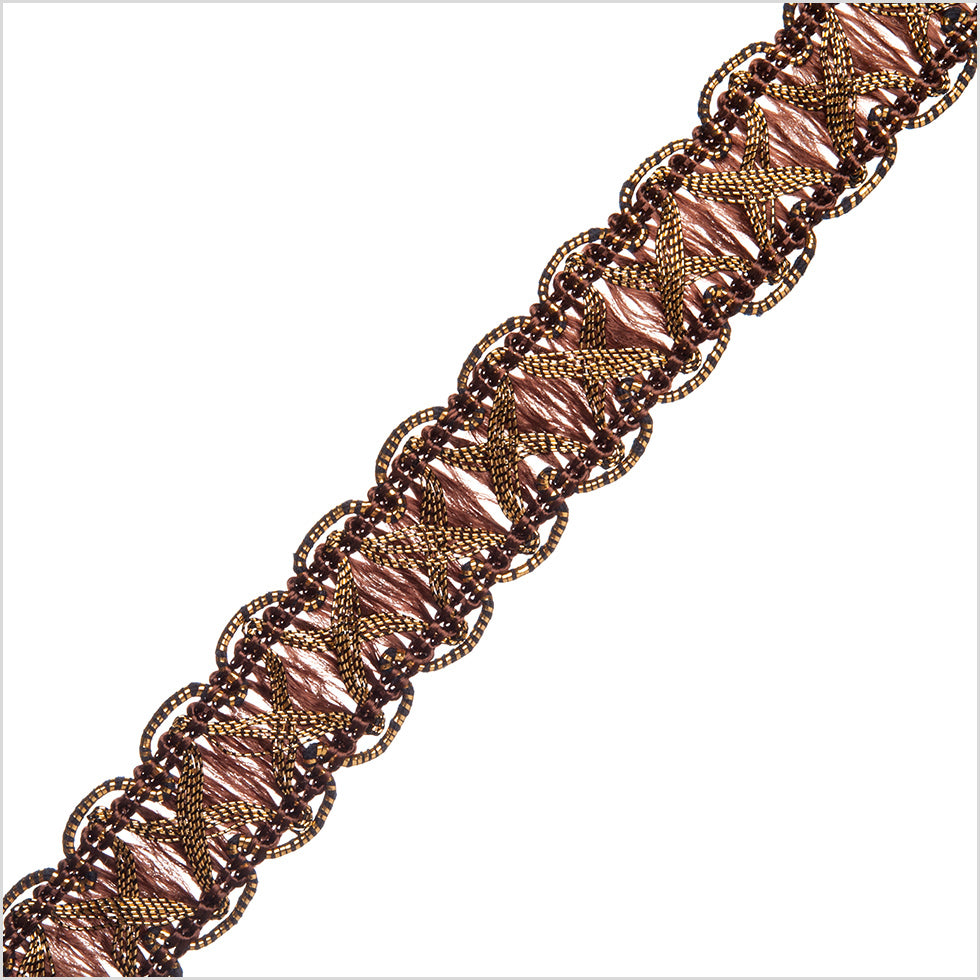Antique Gold Brown Metallic Braid - Joann Fabrics