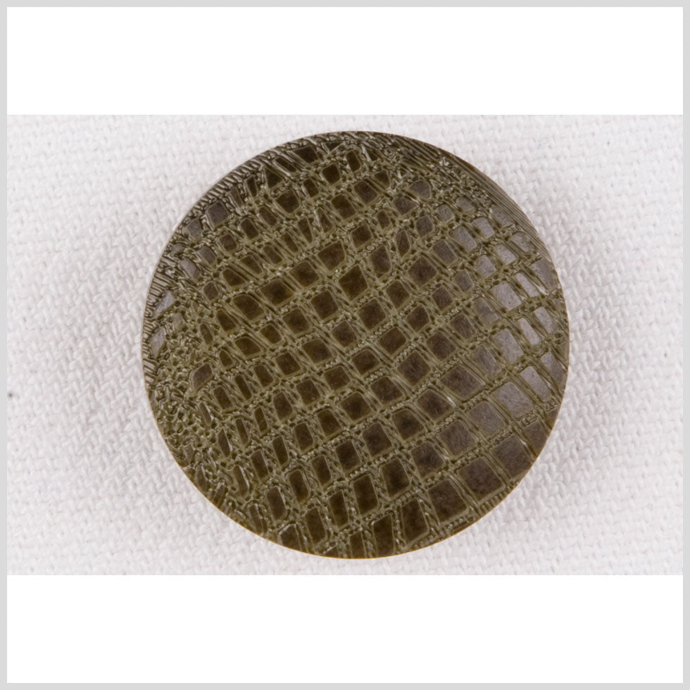 Olive Alligator Pattern Shank Back Plastic Button - 28L/18mm - Joann Fabrics