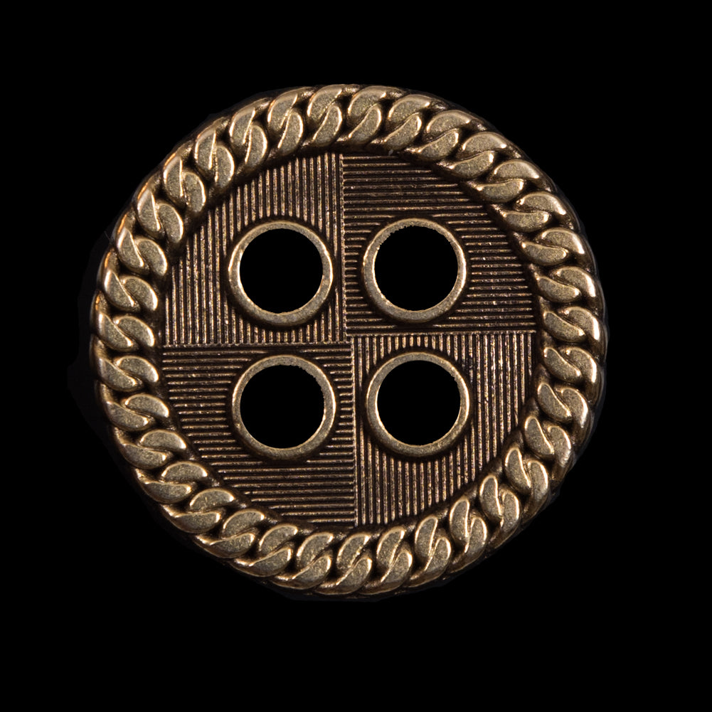Novelty Antique Gold 4-Hole Metal Button - 44L/28mm - Joann Fabrics