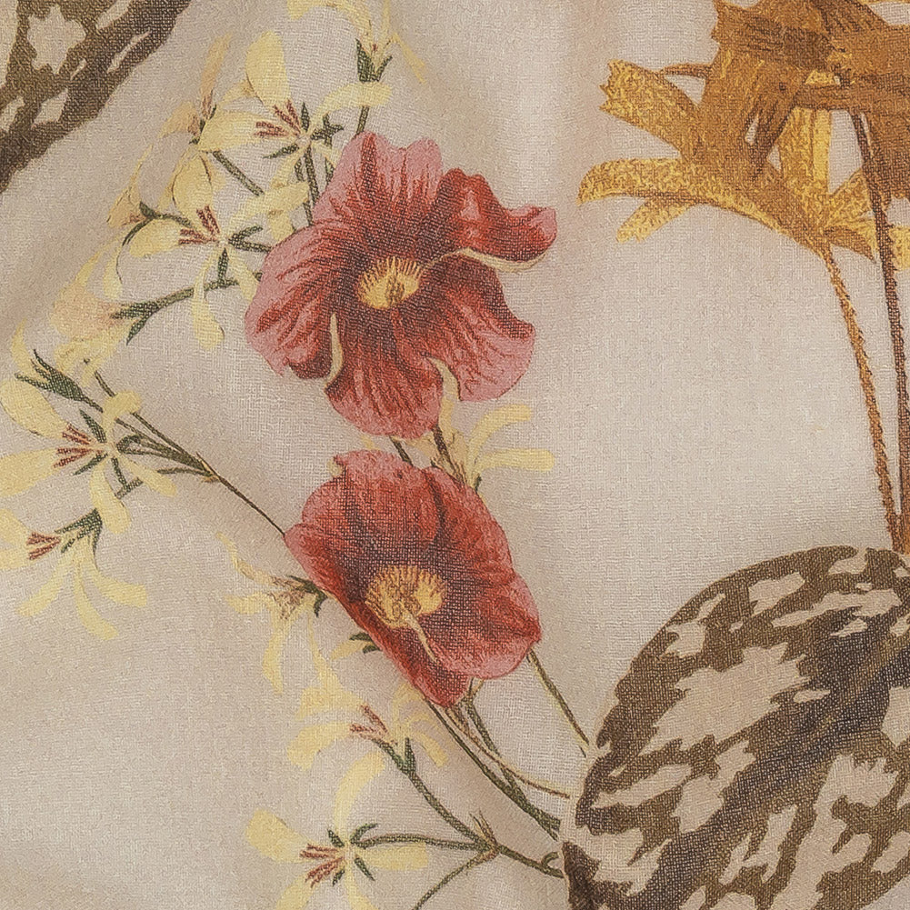Mood Exclusive Beige Naturalist's Notebook Crinkled Cotton Voile - Joann Fabrics