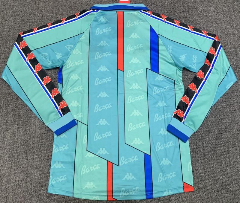 1996/1997 Retro Barcelona Away Football Jersey Long Sleeve 1:1 Thailand Quality