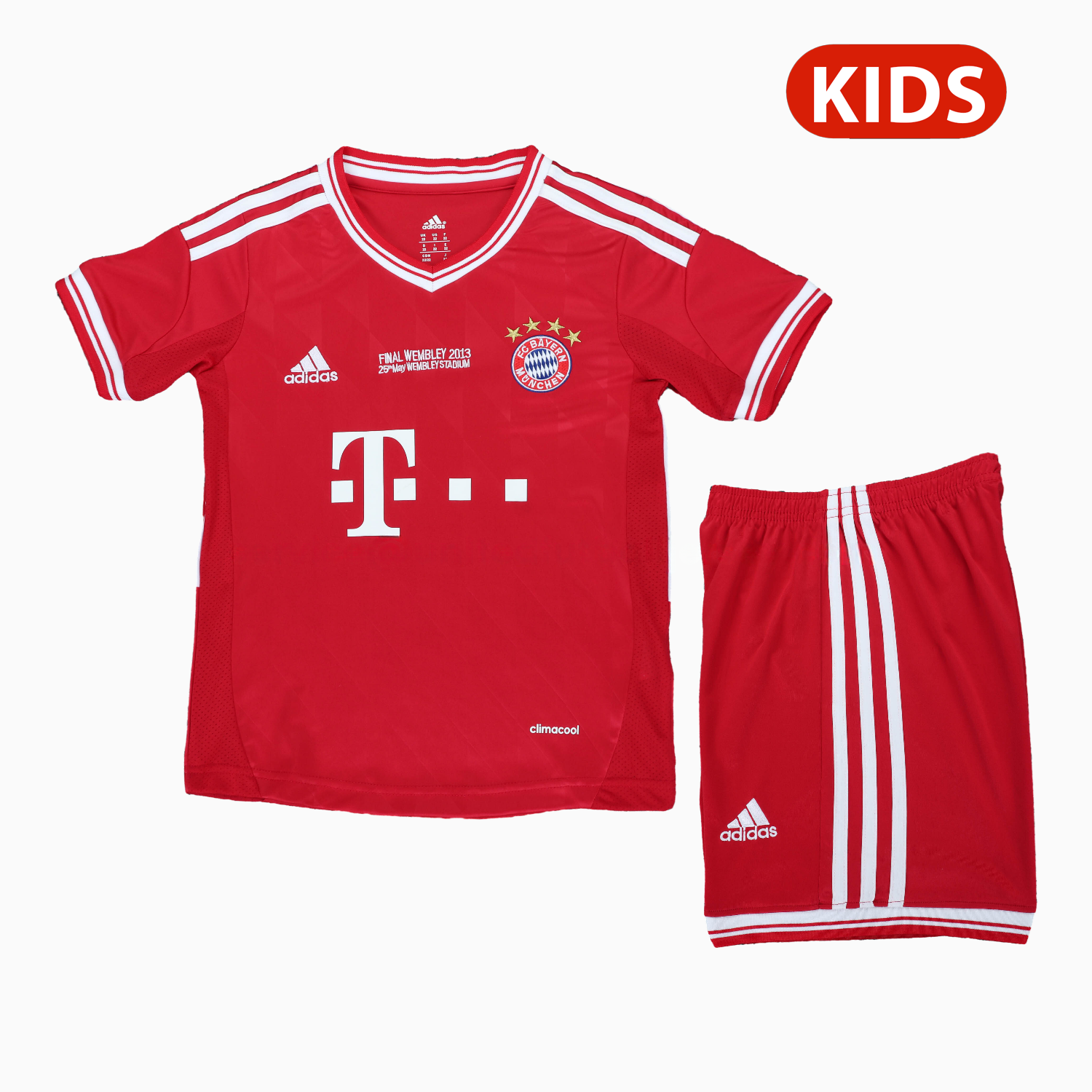 Retro Bayern Munich 2013-14 Home Kids Kit - UnitedFutballJersey