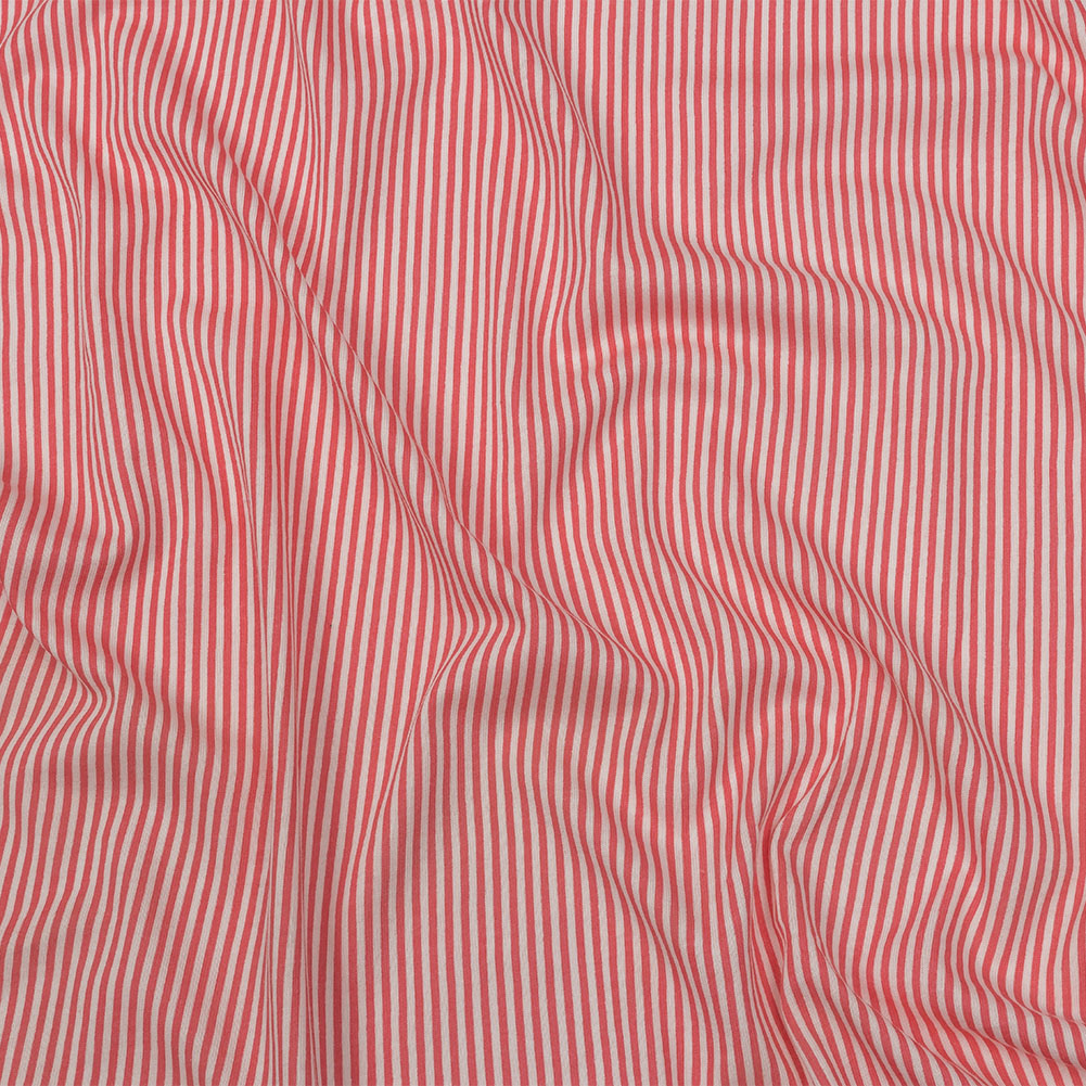 Bubblegum and White Candy Striped Cotton and Rayon Jersey - Joann Fabrics