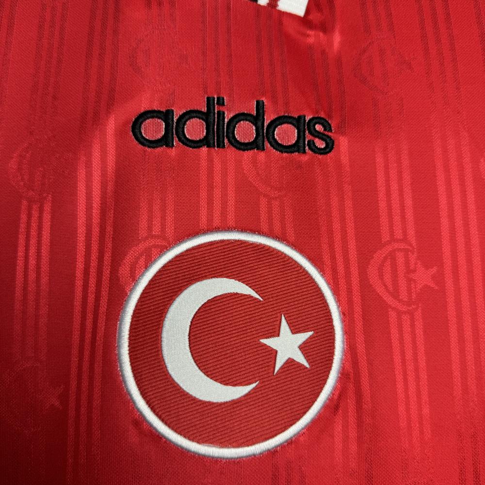 1996 Retro Türkiye National Team Home Football Shirt 1:1 Thai Quality