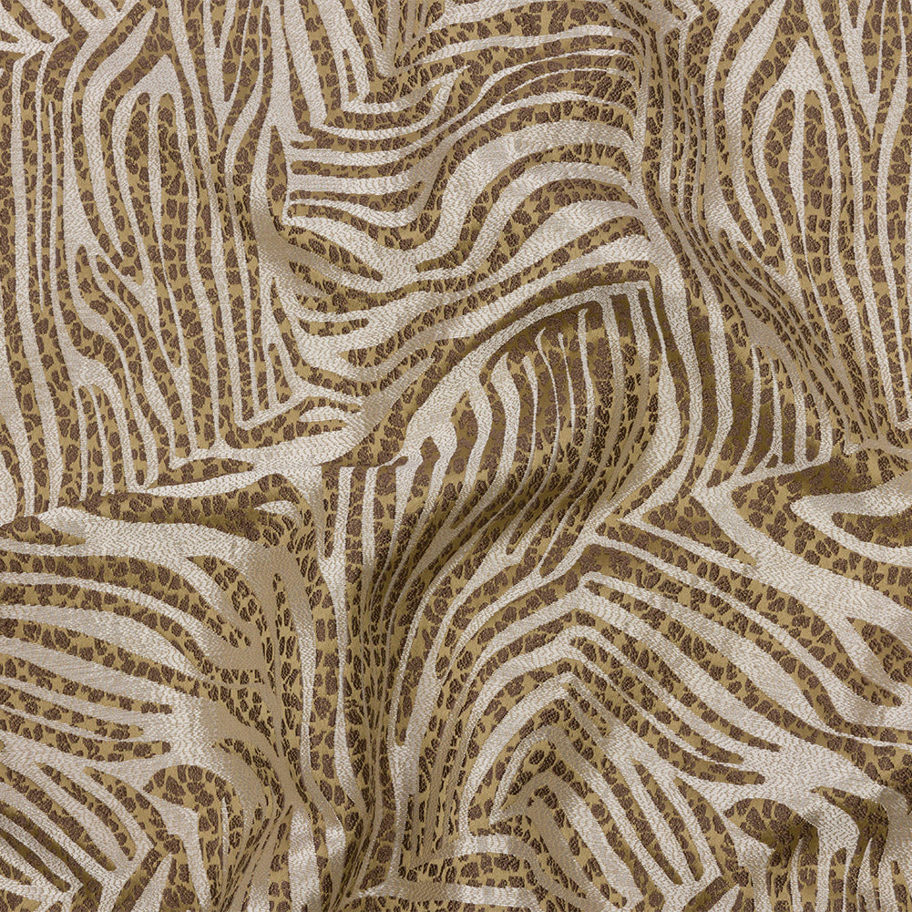 Drapery Jacquard - Jute Animal Stripes and Spots - British Imported - Joann Fabrics