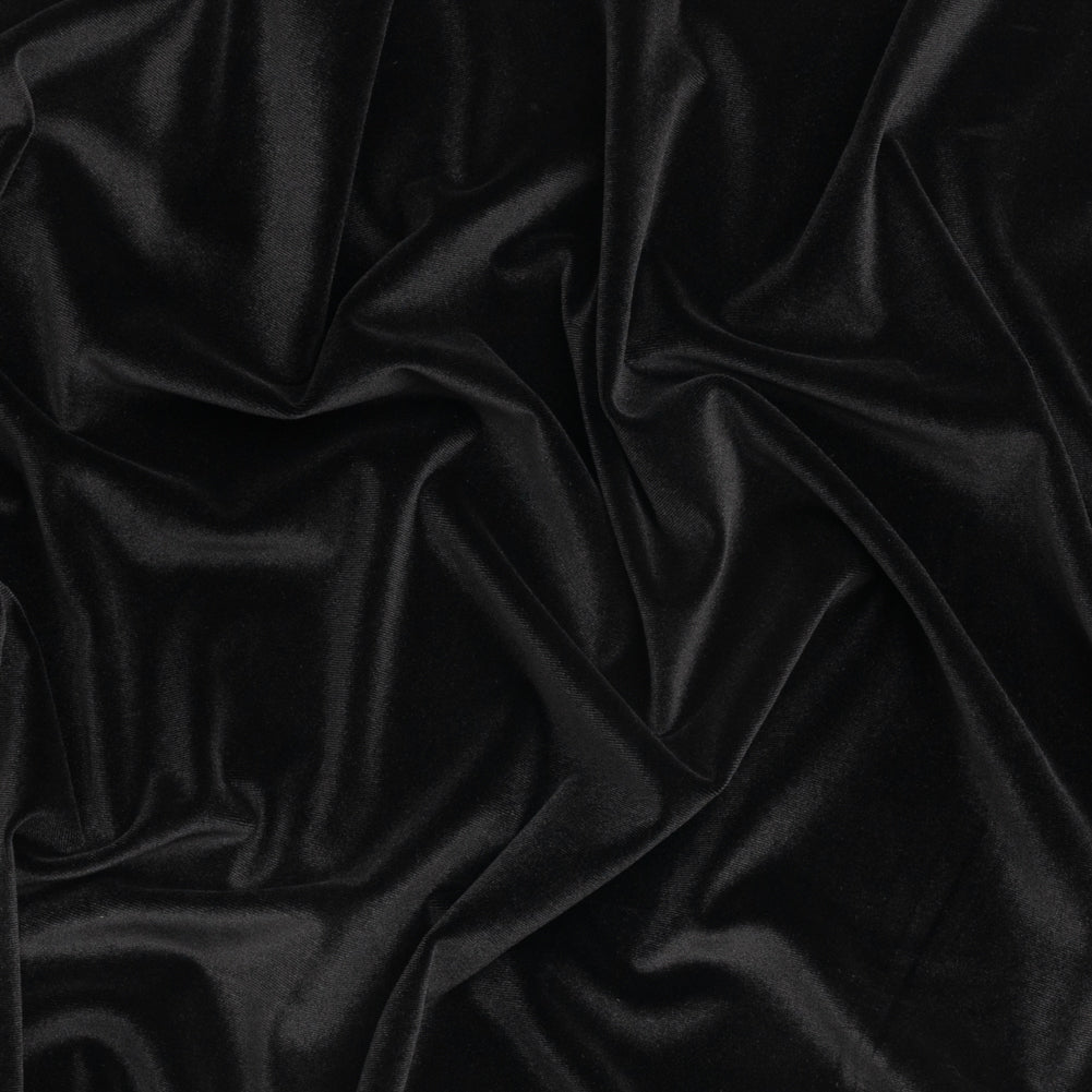 Stretch Polyester Velour - Black - Deadstock - Joann Fabrics