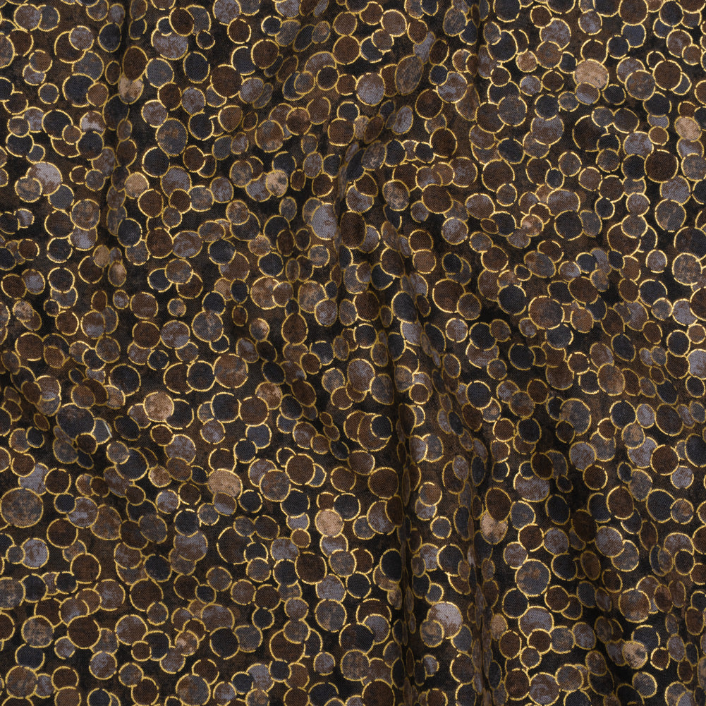 Metallic Printed Quilting Cotton by Northcott - Desert Sand Polka Dot Confetti - Shimmer Collection - Joann Fabrics