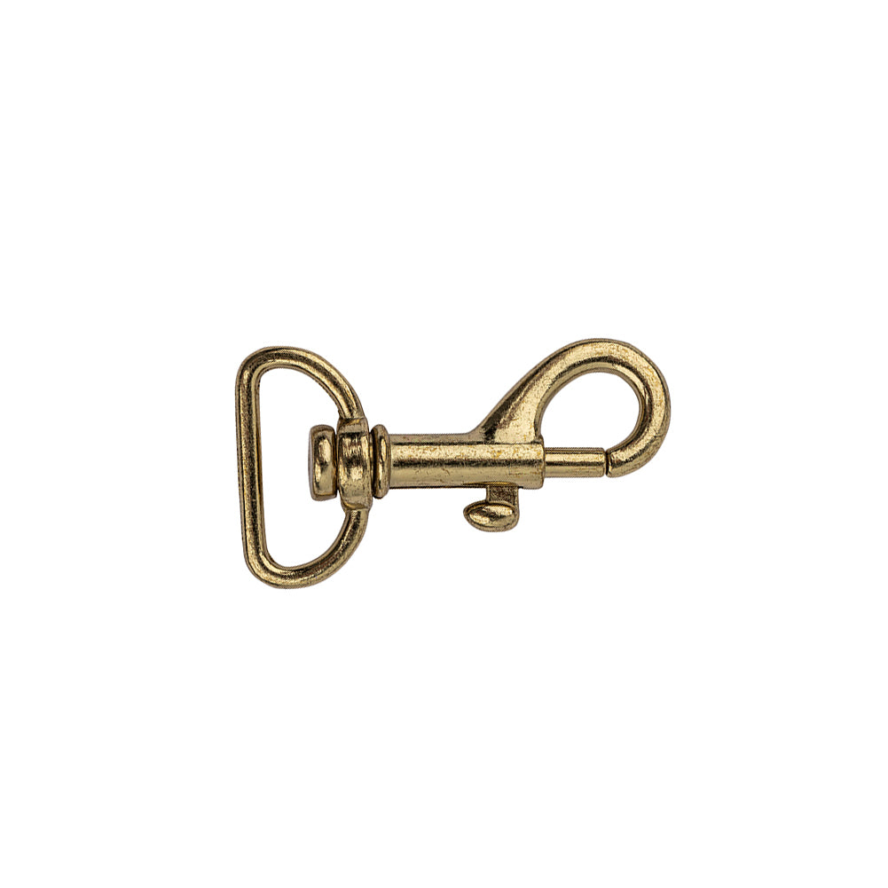 Dull Gold Lobster Clasp with D-Ring Swivel Bottom - 1.625