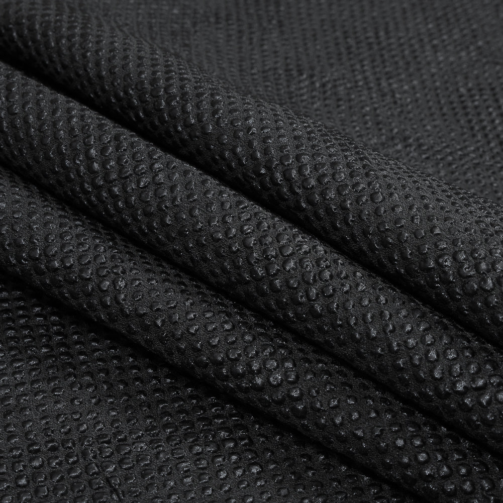 Marylin Metallic Black and Navy Diamond Quilted Brocade - Joann Fabrics