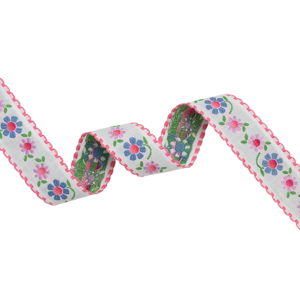 Jacquard Ribbon with Scalloped Edges - 1.375