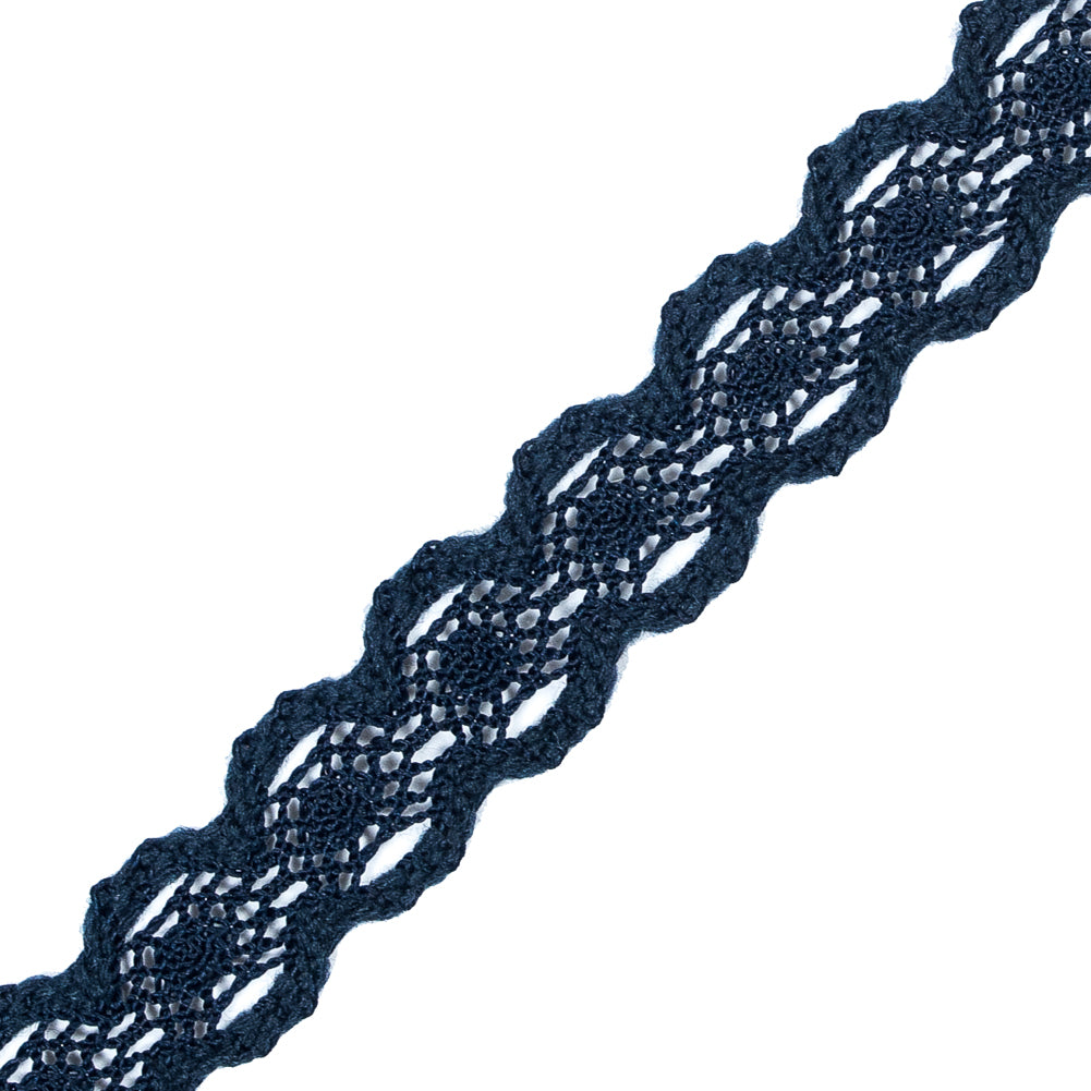 Navy European Crochet Trim - 0.875