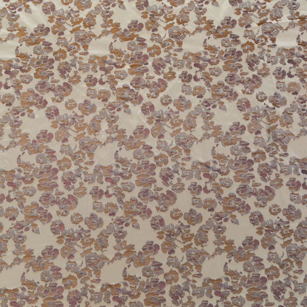 Beige and Metallic Bronze Floral Polyester Jacquard - Joann Fabrics
