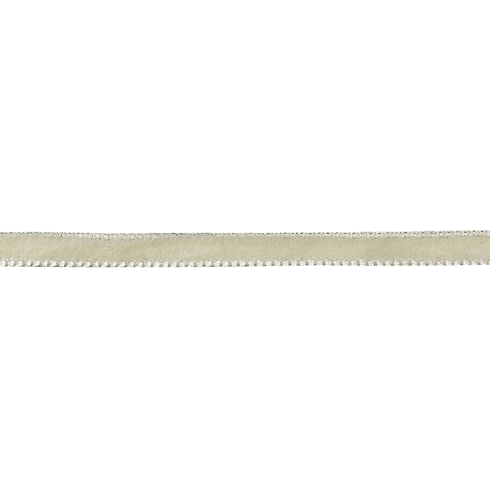 Egret Single Face Velvet Ribbon - 0.125