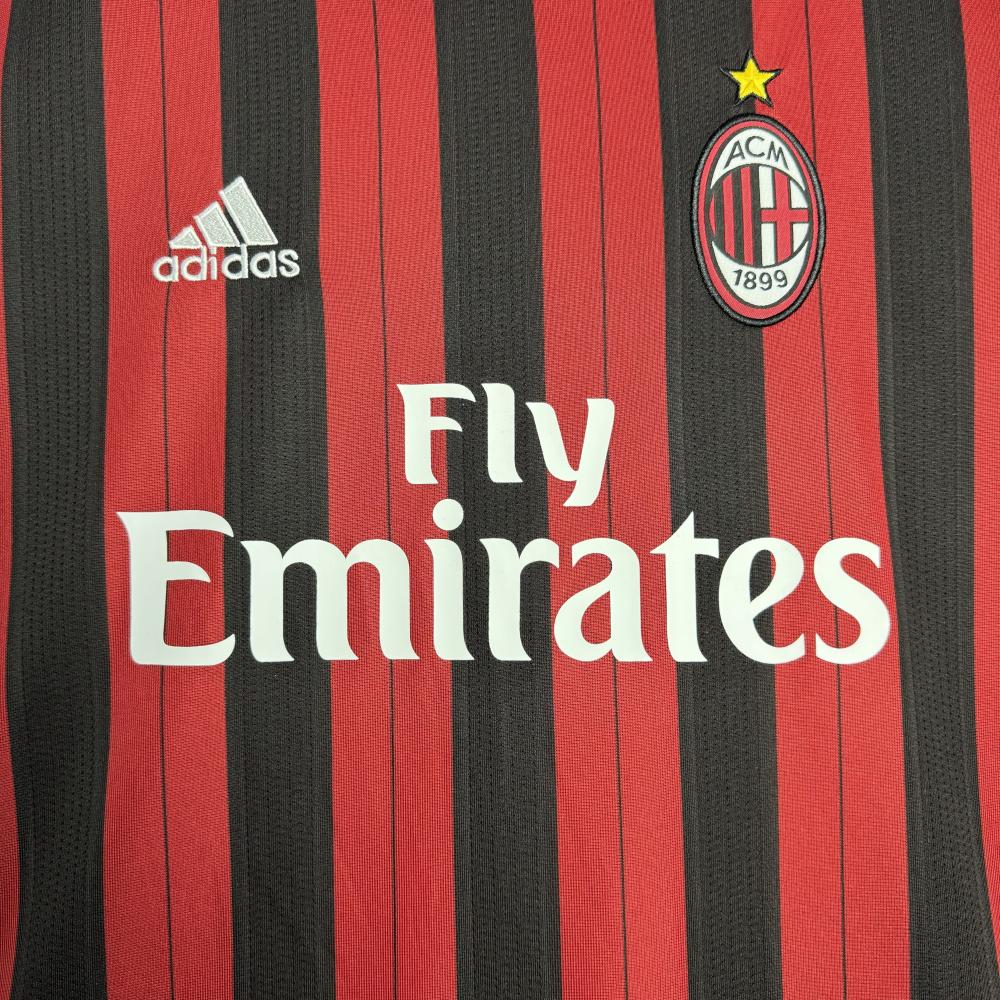 2013/2014 Retro Long Sleeve AC Milan Home Football Shirt 1:1 Thai Quality