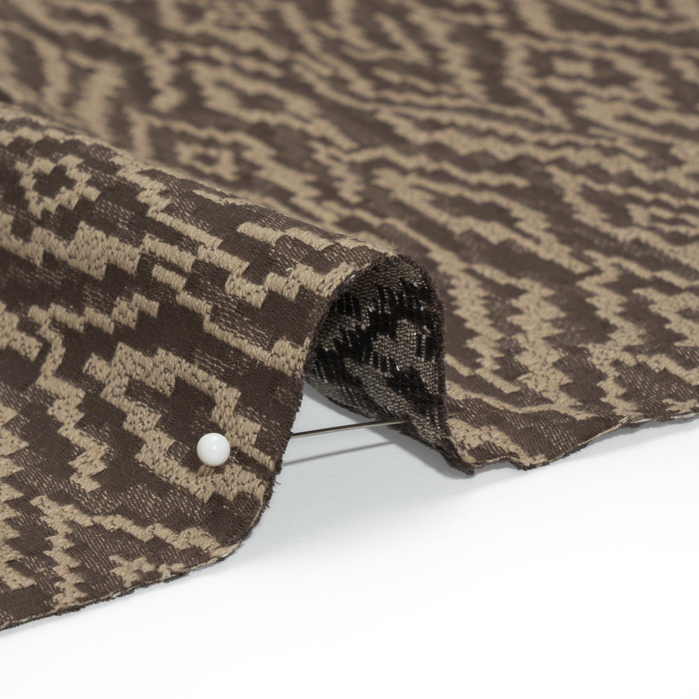 Geometric Recycled Polyester and Cotton Drapery Jacquard - Flint - British Imported - Joann Fabrics