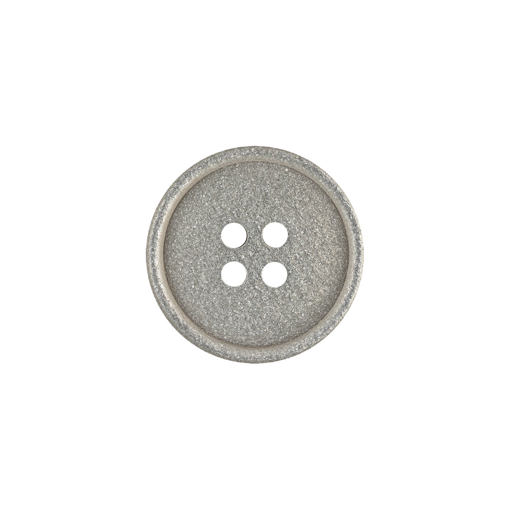 Italian Light Satin Gray Speckled Narrow Rim 4-Hole Button - 28L/18mm - Joann Fabrics