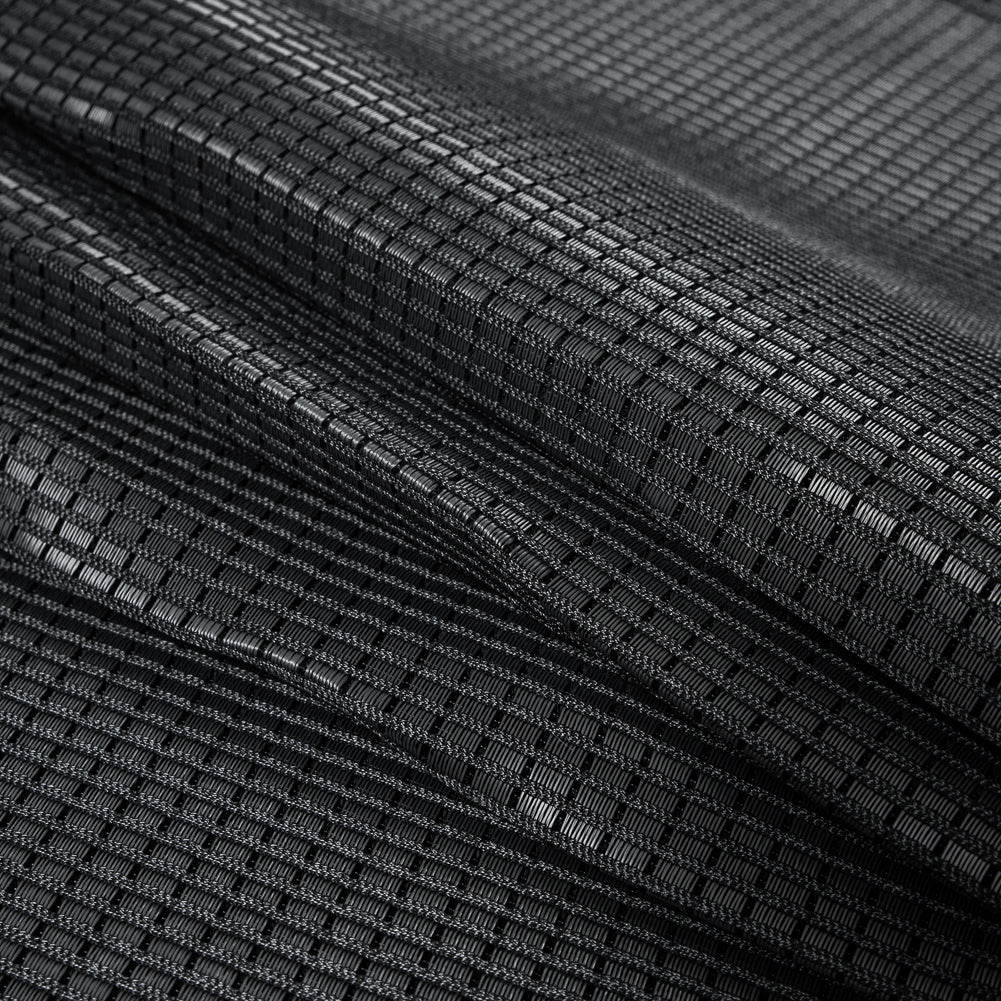 Alexander Wang Silver and Black Ribbed Novelty Double Knit - Joann Fabrics