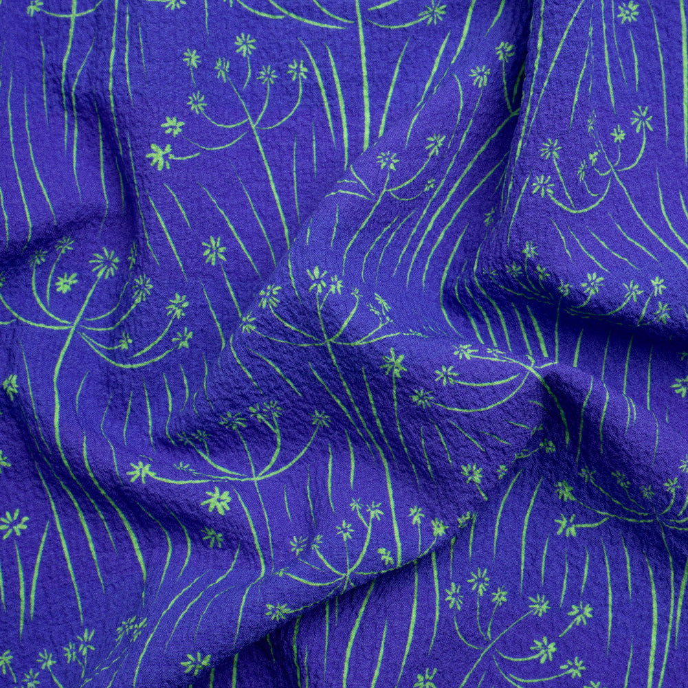 Mood Exclusive Purple Dandelion Dreamer Stretch Polyester Seersucker - Joann Fabrics