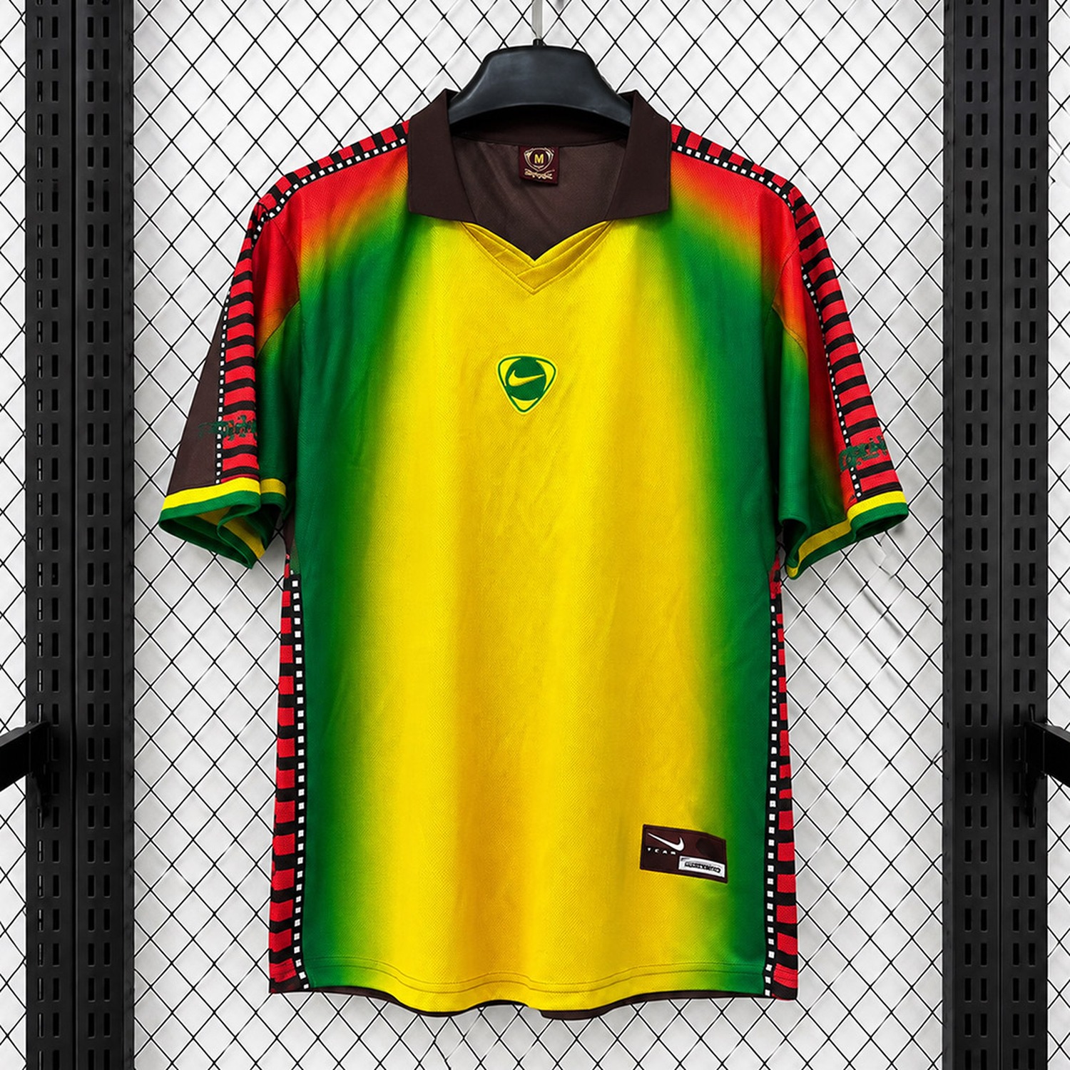 Senegal 2026 x Travis Scott Cactus Jack Total 90 Retro Style Yellow Green Red Brown Jersey - Fans Version - UnitedFutballJersey