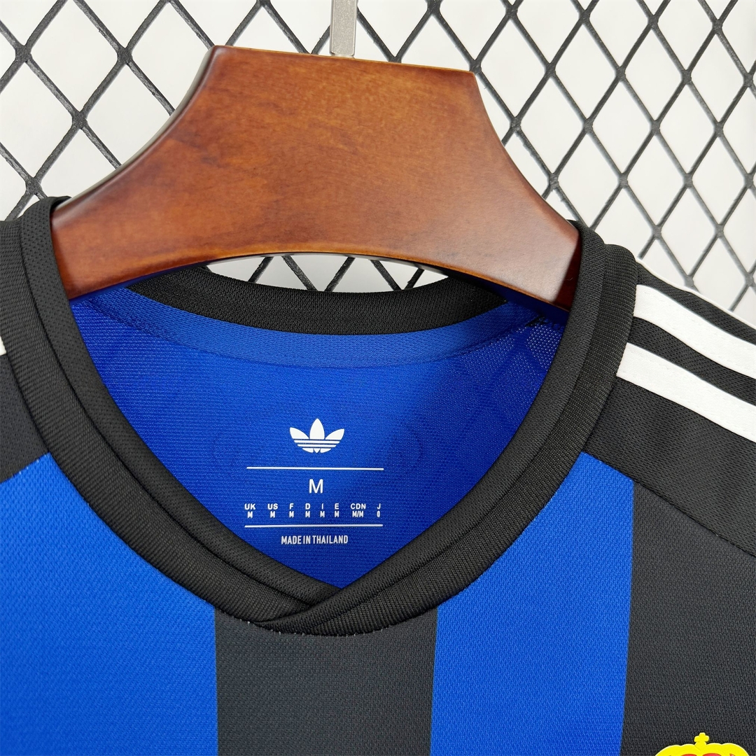 Real Oviedo 25-26 Deep Black With Royal Blue 100th Anniversary Jersey - Fans Version - UnitedFutballJersey