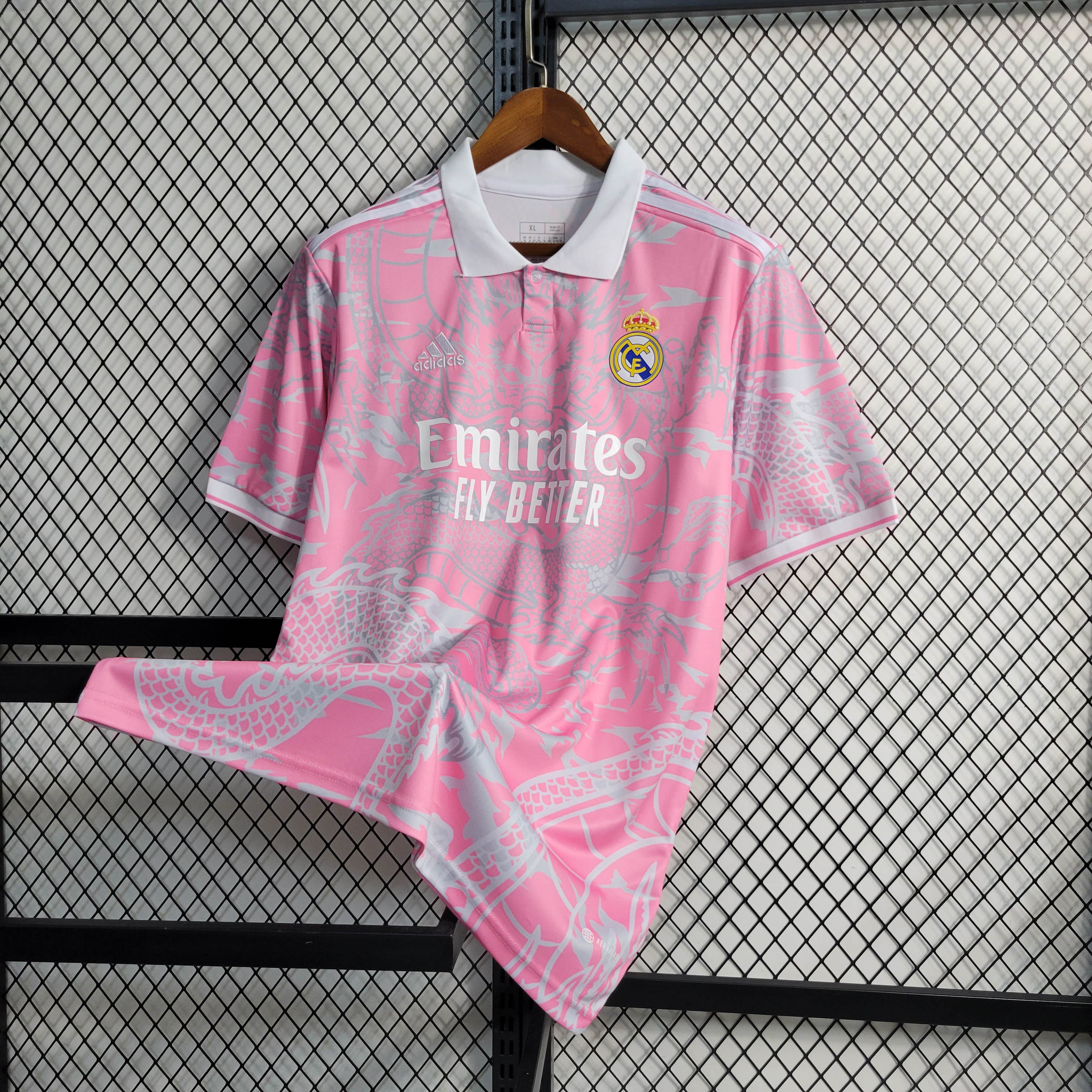 2023/2024 Real Madrid Chinese Dragon Pink Football Shirt 1:1 Thai Quality