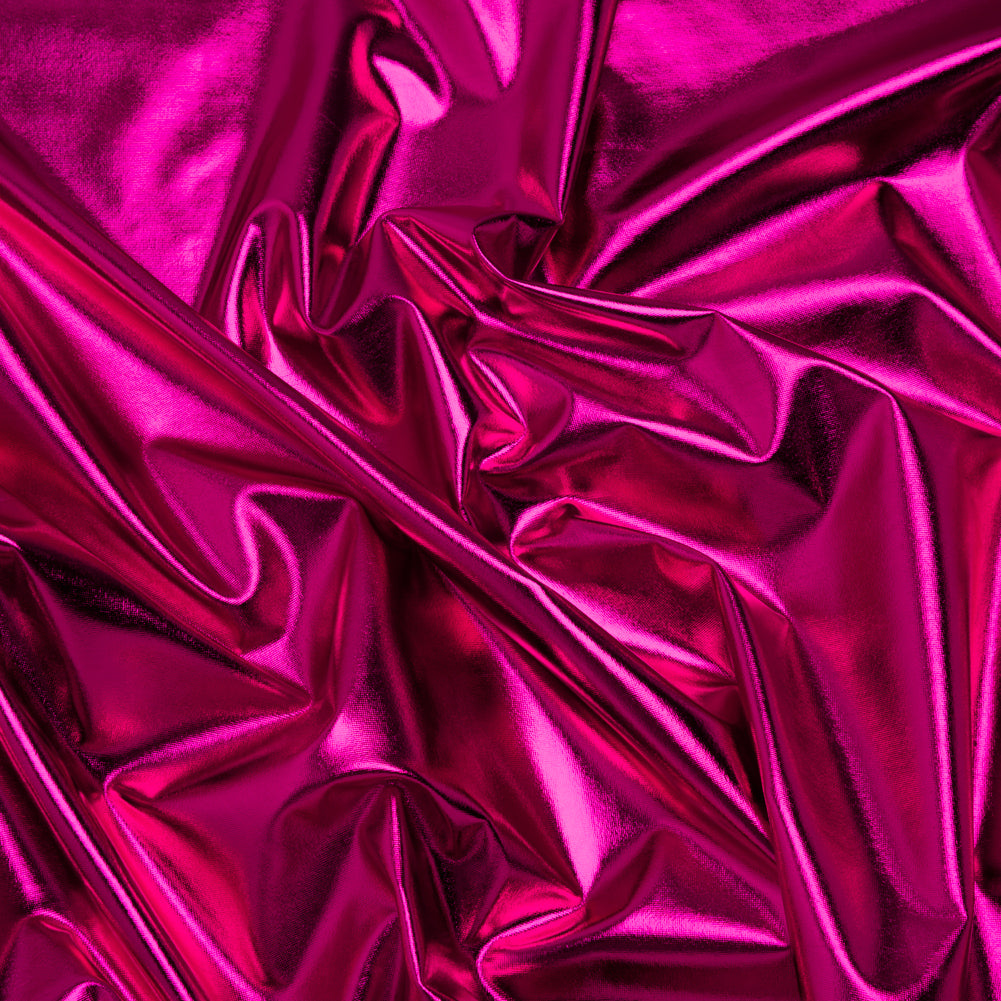 Metallic Foiled Polyester Jersey Knit - Fuchsia - Amalthea Collection - Joann Fabrics