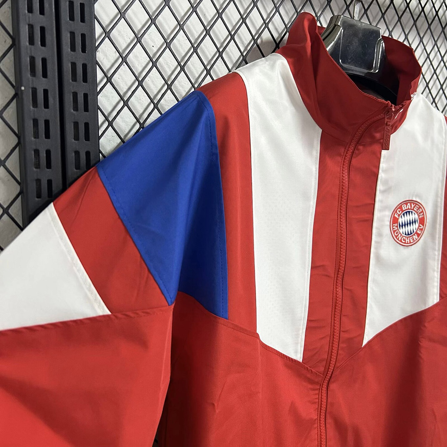Bayern Munich 26-27 EQT Red White Blue Windbreaker Jacket - UnitedFutballJersey
