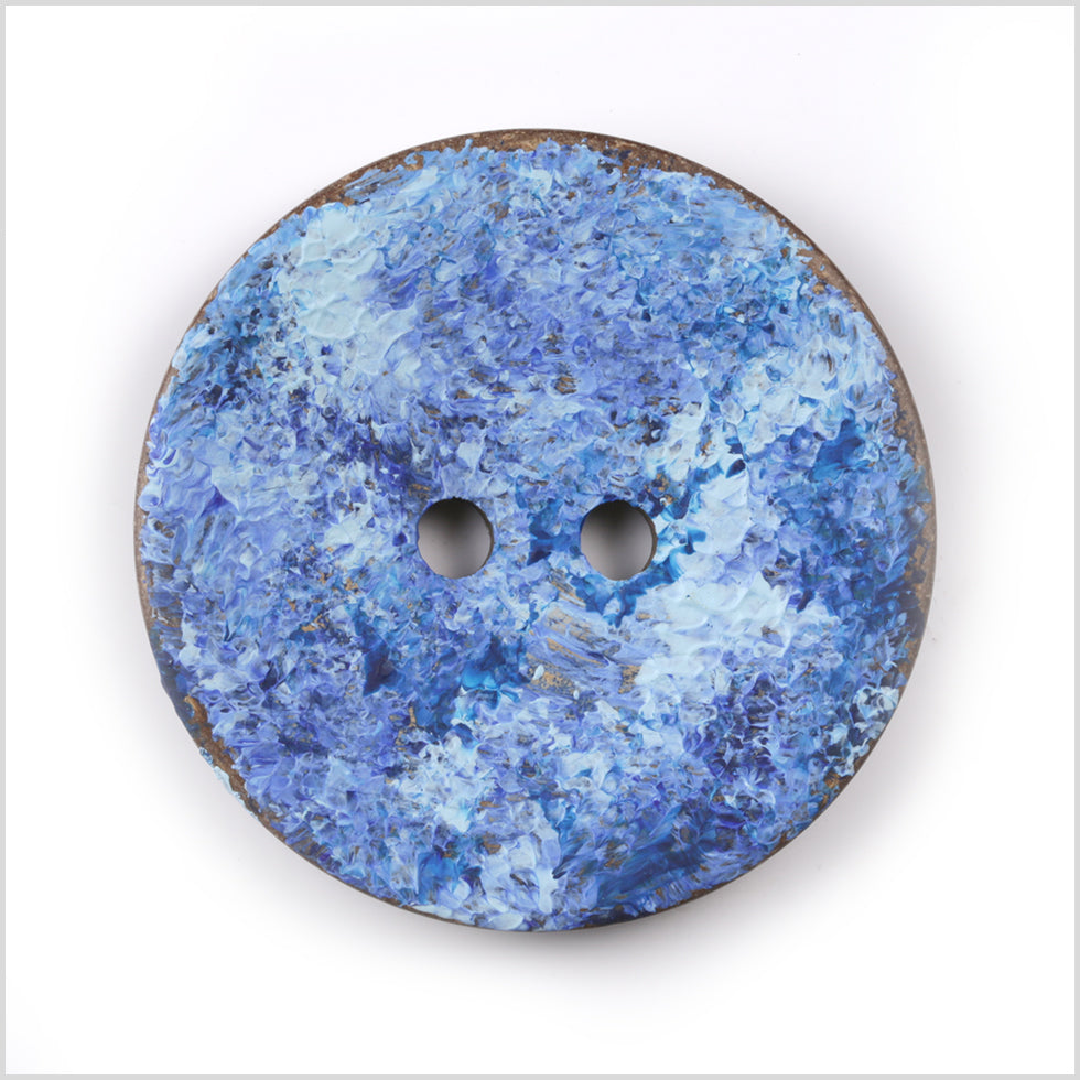 Blue 2-Hole Coconut Button - 36L/23mm - Joann Fabrics