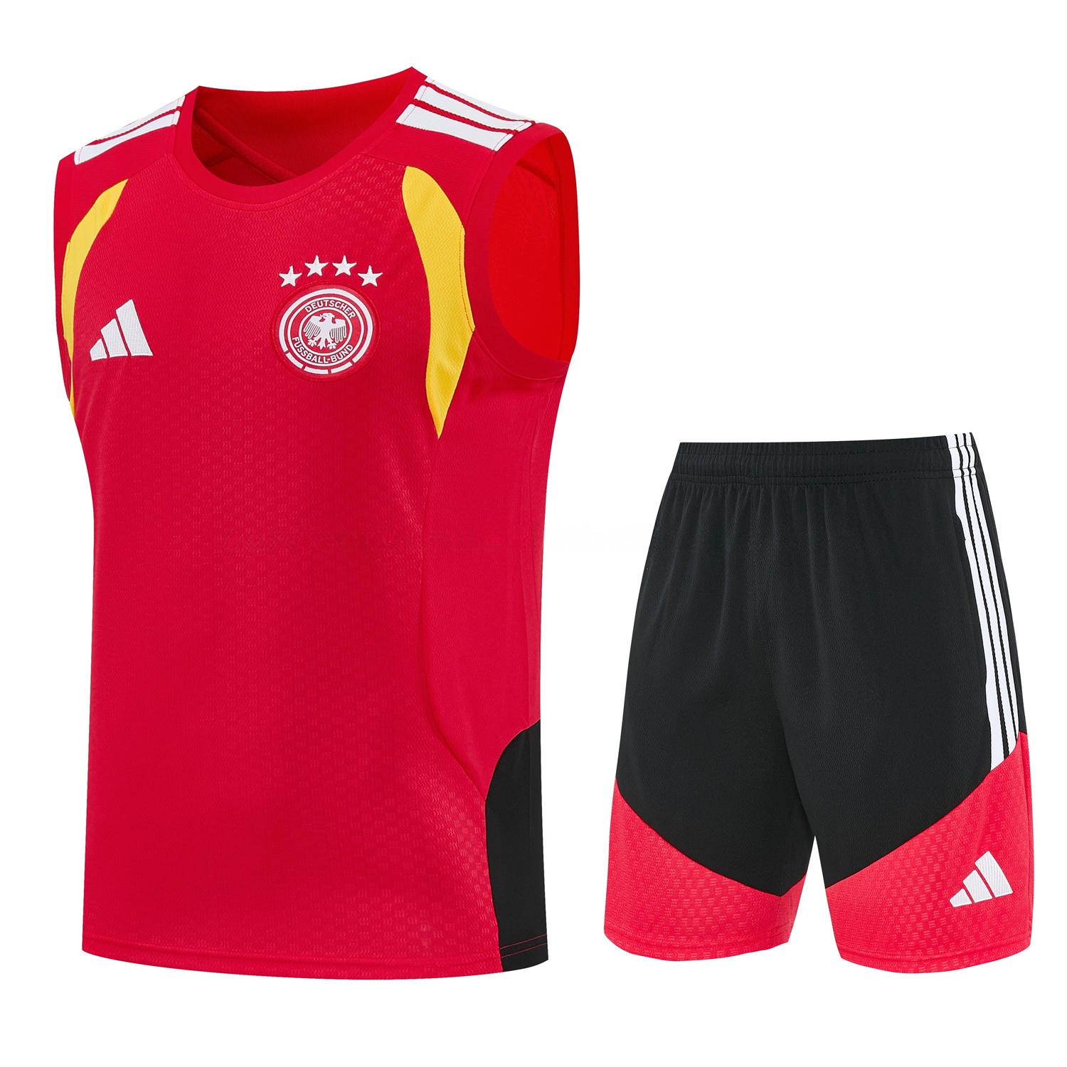 Germany 2026 Vest Training Set - Red Vest and Black Shorts - UnitedFutballJersey
