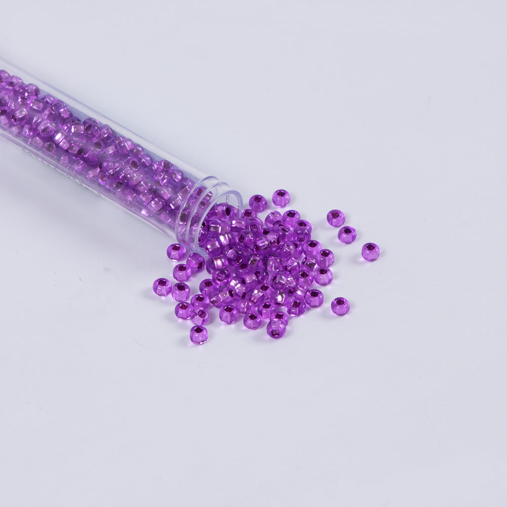 Silver Lined Mauve Czech Seed Beads - Size 6 - Joann Fabrics