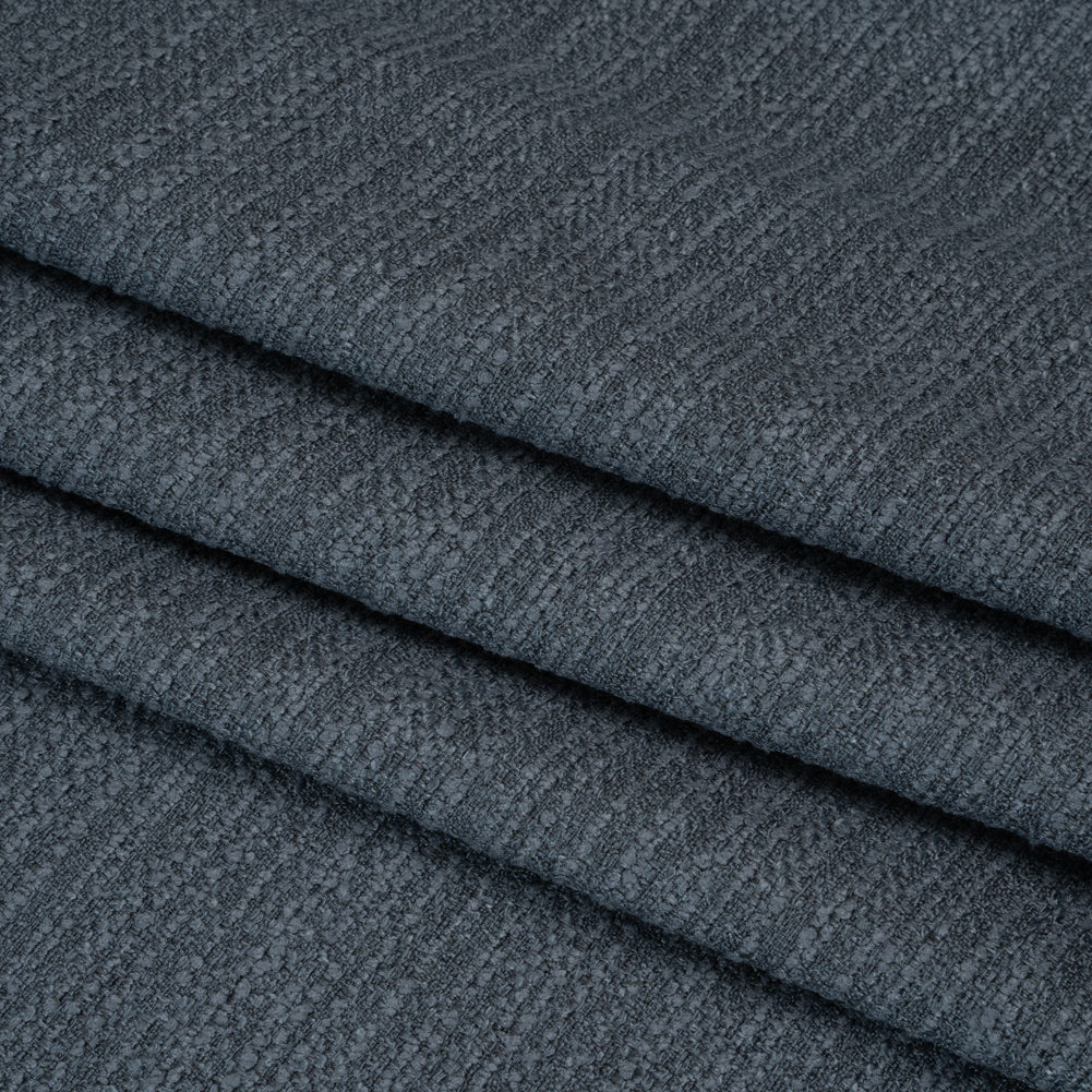 Textured Recycled Polyester Woven - Denim Boucle Stripes - British Imported - Joann Fabrics