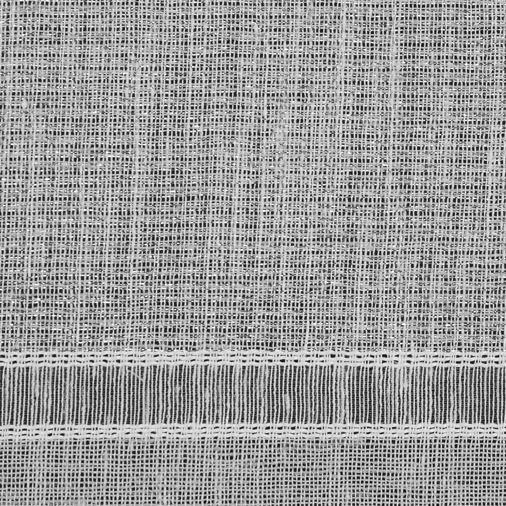 White and Metallic Silver Awning Striped Drapery Sheer - Joann Fabrics