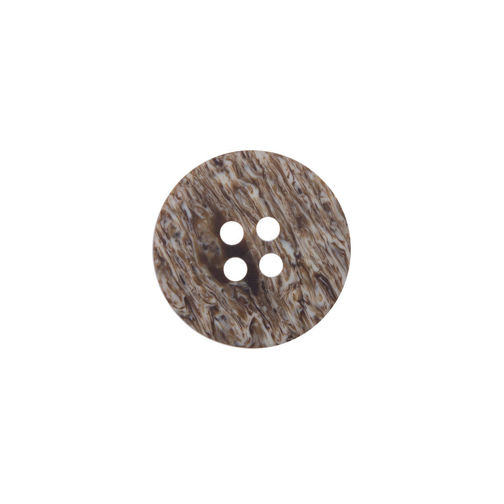 Beige and Brown Plastic 4-Hole Button - 24L/15mm - Joann Fabrics