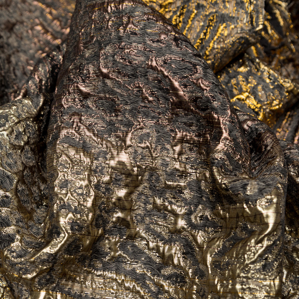Metallic Bright Gold, Bronze and Winter Twig Abstract Ombre Luxury Brocade - Joann Fabrics