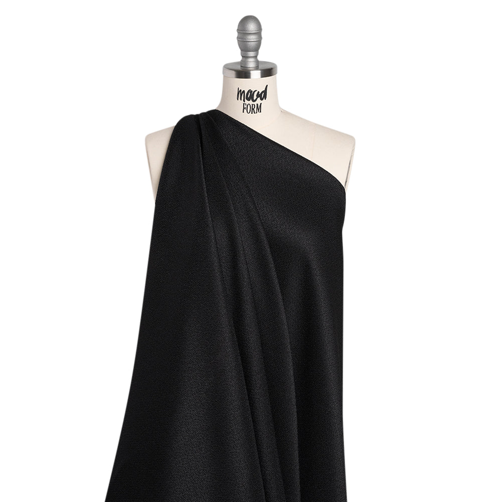 Stretch Textured Polyester Woven - Black - Designer Deadstock - Joann Fabrics