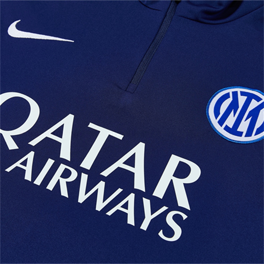 Inter Milan 26-27 Long Sleeve Training Set - Royal Blue Top & Royal Blue Pants - UnitedFutballJersey