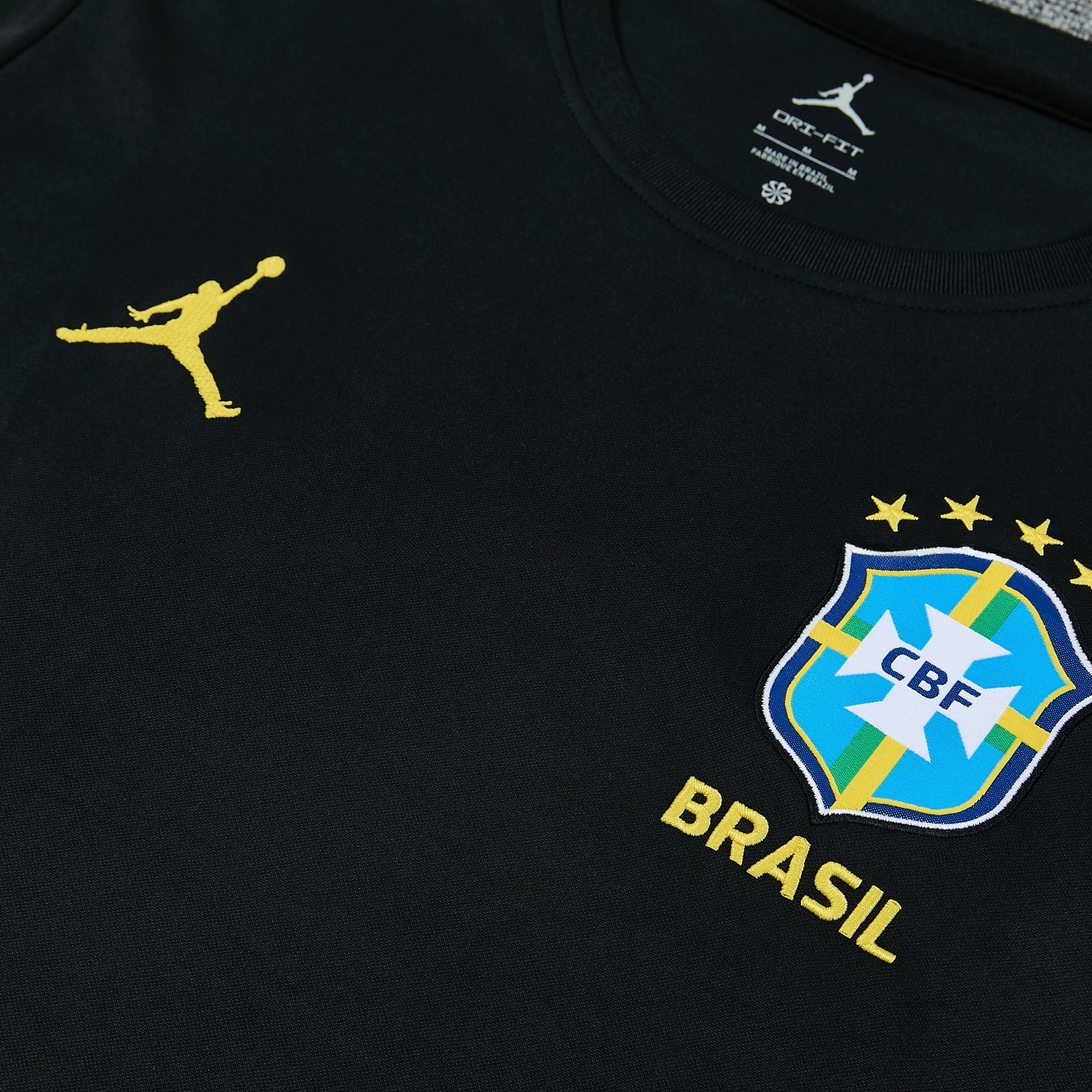Brazil 2026 Short-Sleeve Training Set - Black Top & Black Shorts - UnitedFutballJersey