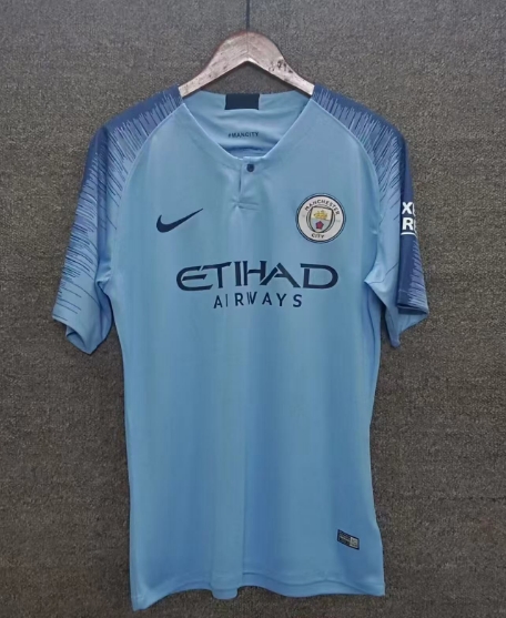2018-2019 Retro Manchester City Home Football Shirt 1:1 Thai Quality