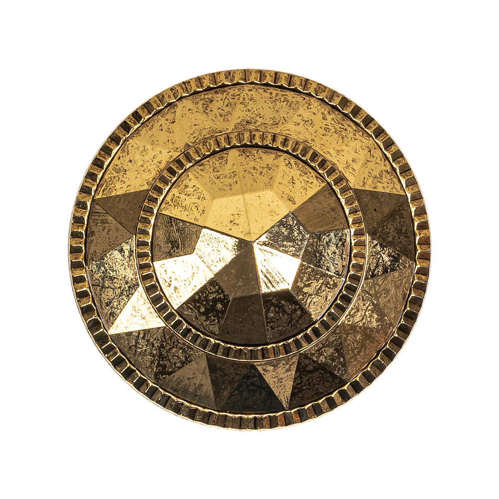 Gold Fancy Faceted Shank Back Plastic Button - 44L/28mm - Joann Fabrics