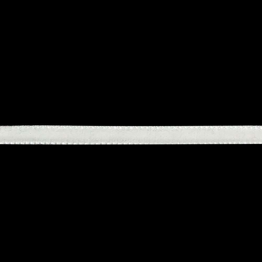 Lily White Single Face Velvet Ribbon - 0.125